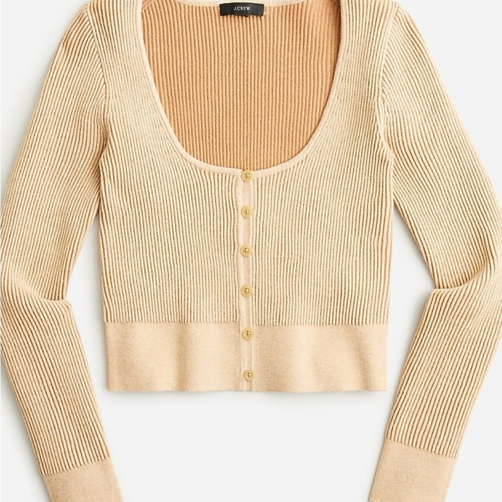J. Crew Scoopneck stretch cardigan top
